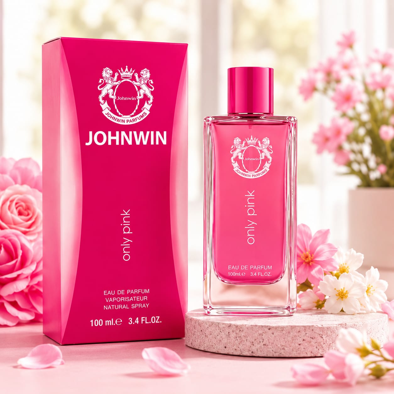 Johnwin Only Pink Eau De Parfum 100ml – Long Lasting Women Perfume