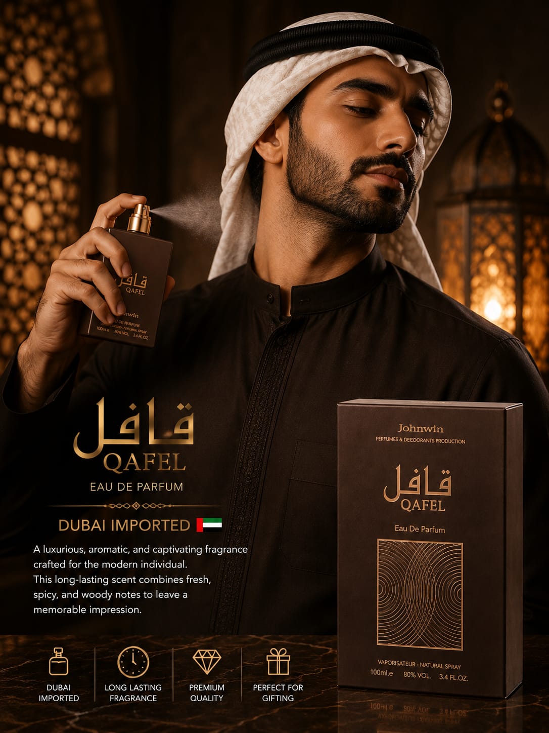 QAFEL Eau De Parfum 100ml – Dubai Imported Luxury Fragrance